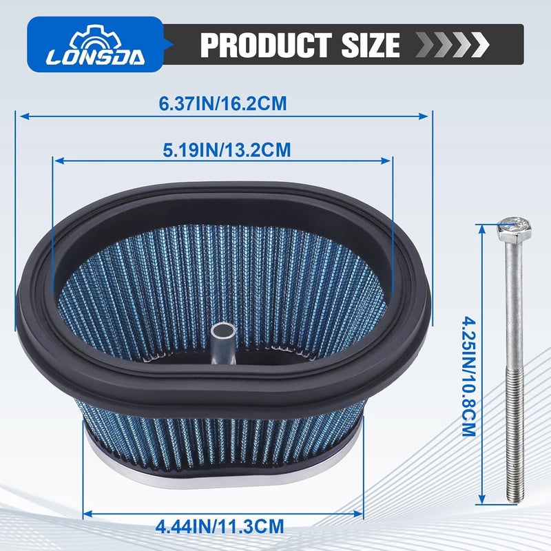 Lonsda Blaster 200 Air Filter for Yamaha Blaster 200 YFS200 Breeze 125 YFA125 Grizzly 125 YFM125 Raptor 125 YFM125R Raptor 250 YFM250R #2XJ-14451-00-00 - Image 2